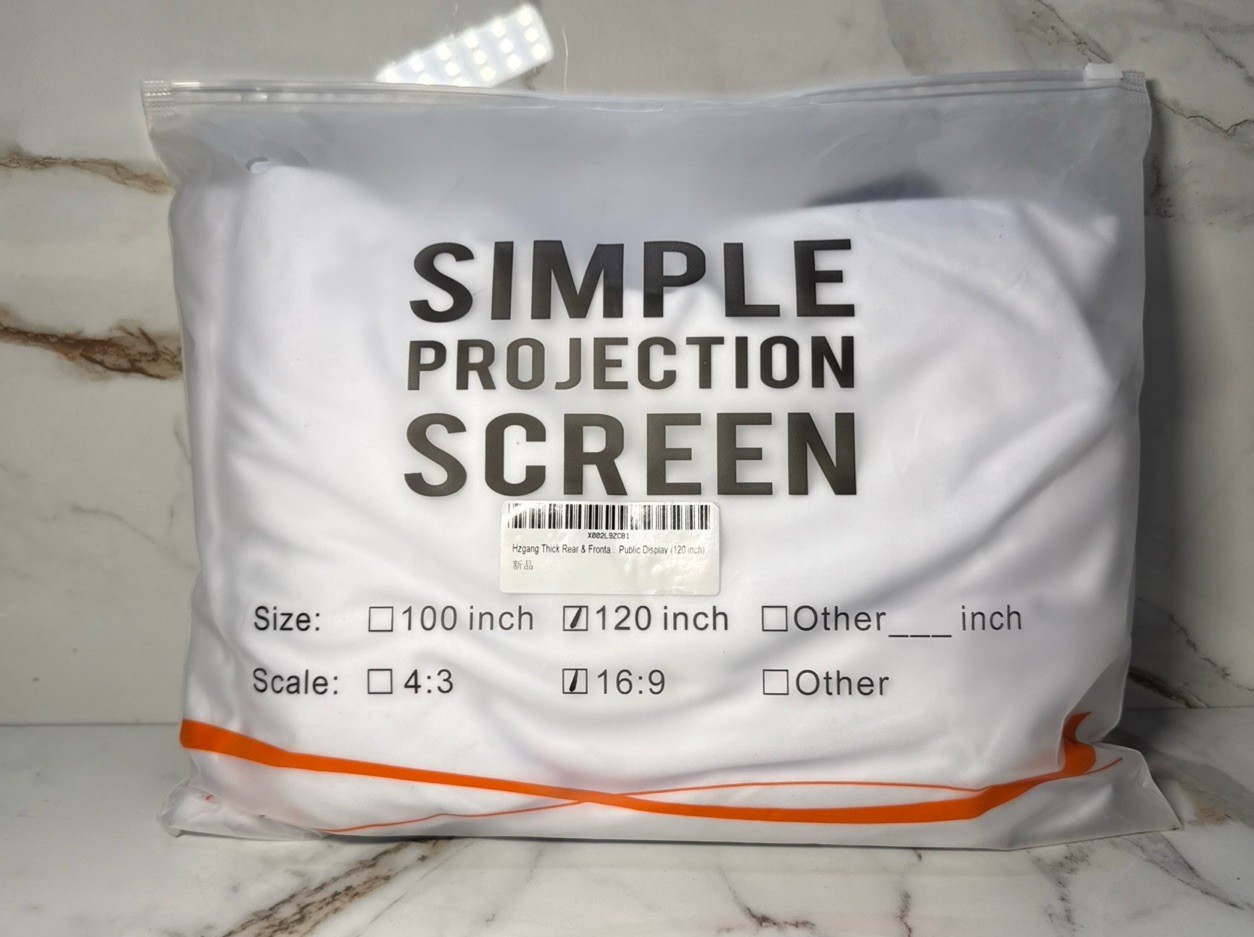 Simple Projection Screen 120 Inch Foldable 16:9 Scale NEW in Zip Bag