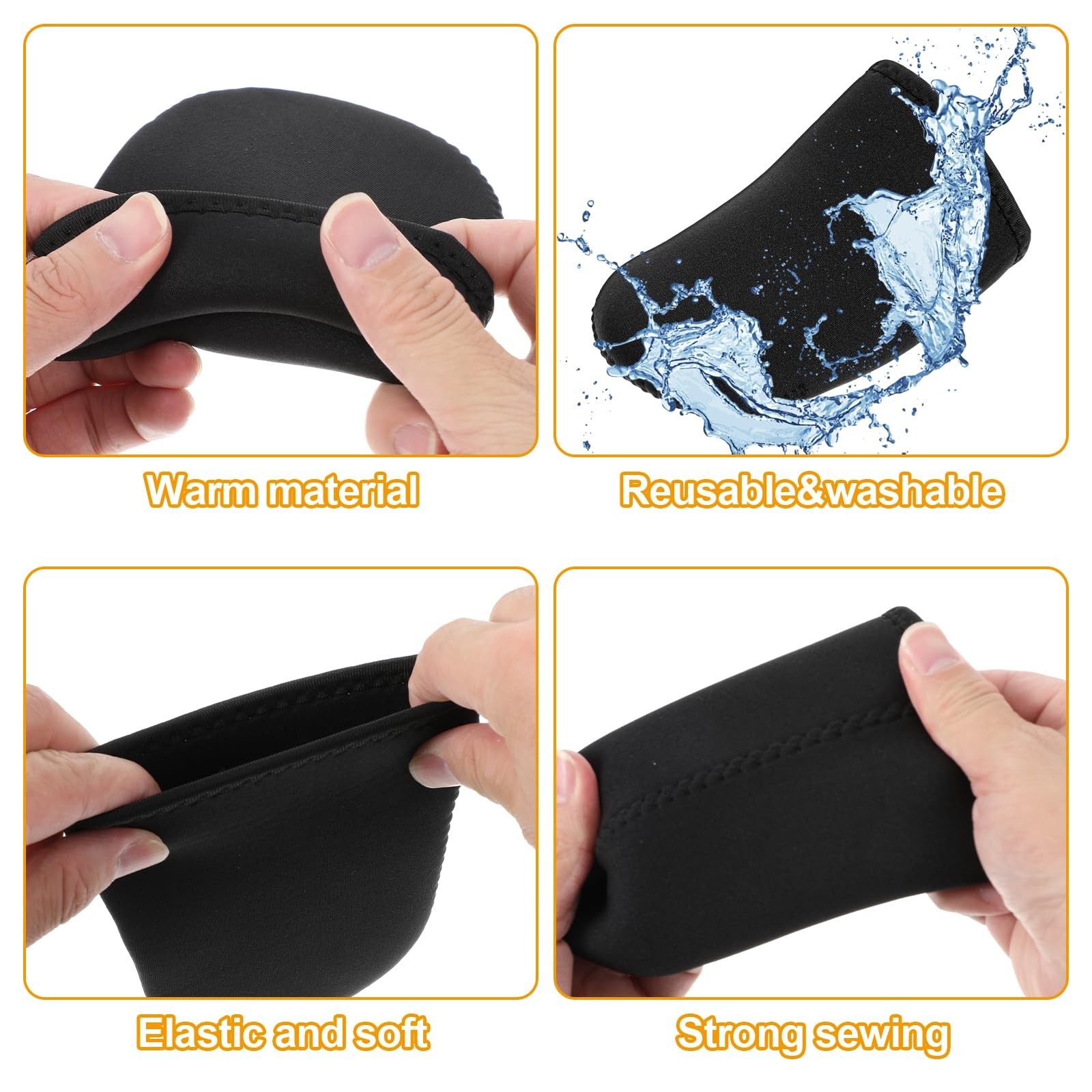 2 Pairs Ice Bath Toe Warmers, Cold Plunge Toe Covers, Soft Reusable Neoprene ...
