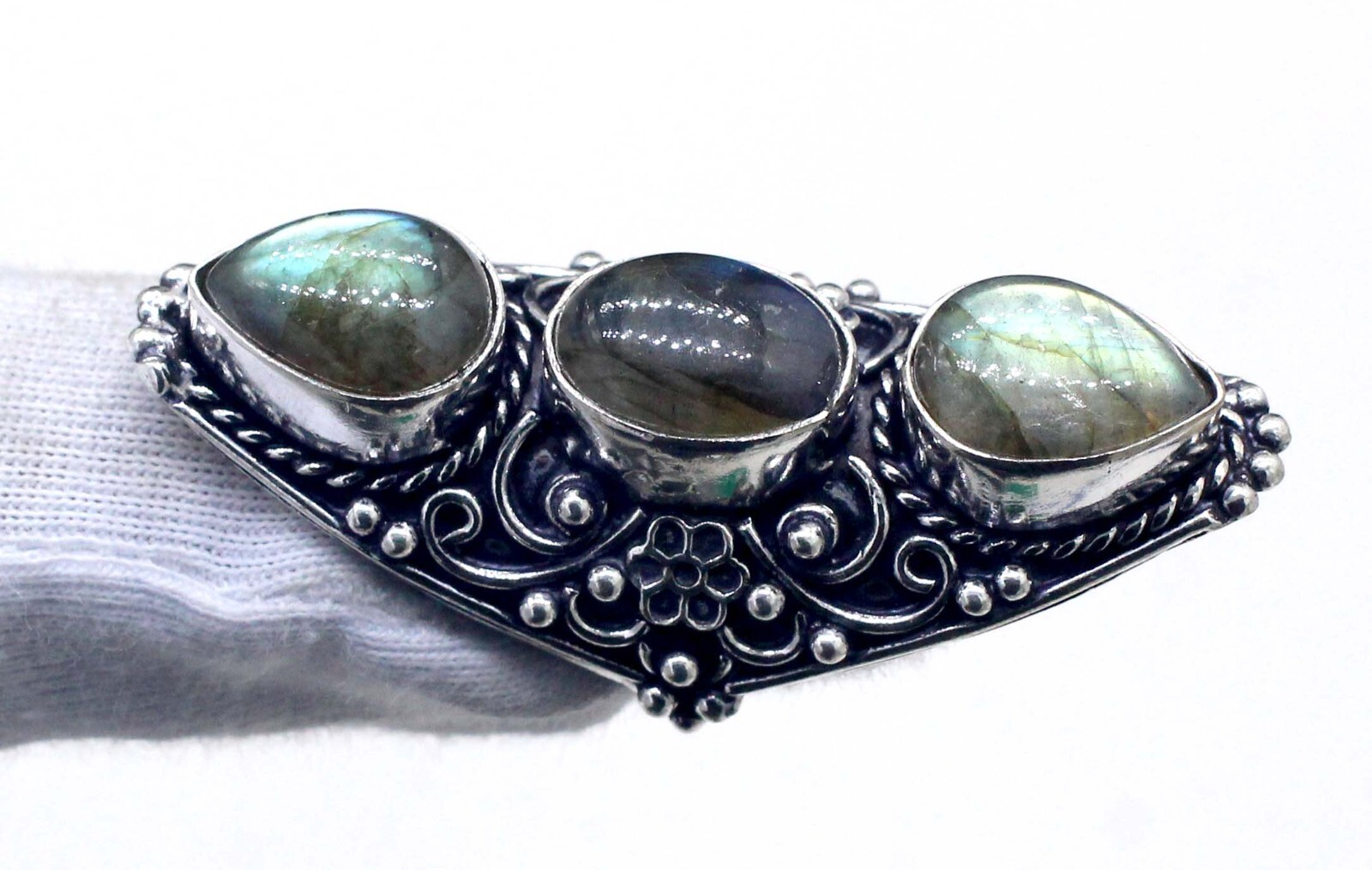 Labradorite Handmade 925 Sterling Silver Statement Ring-Mother's Day Gift