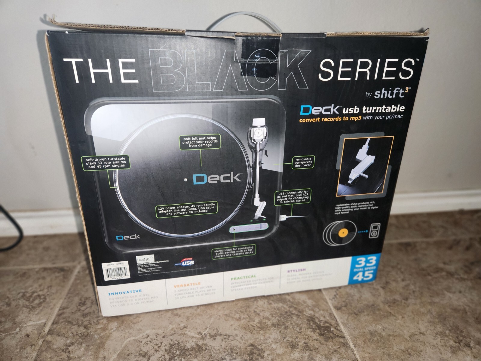 The Black Series Deck USB Turntable by Shift