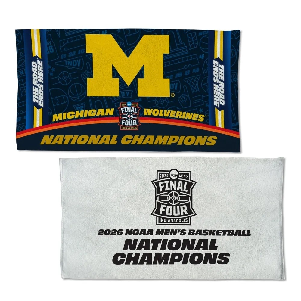Michigan Wolverines 2026 Men's Basketball National Champions Locker Room Towel