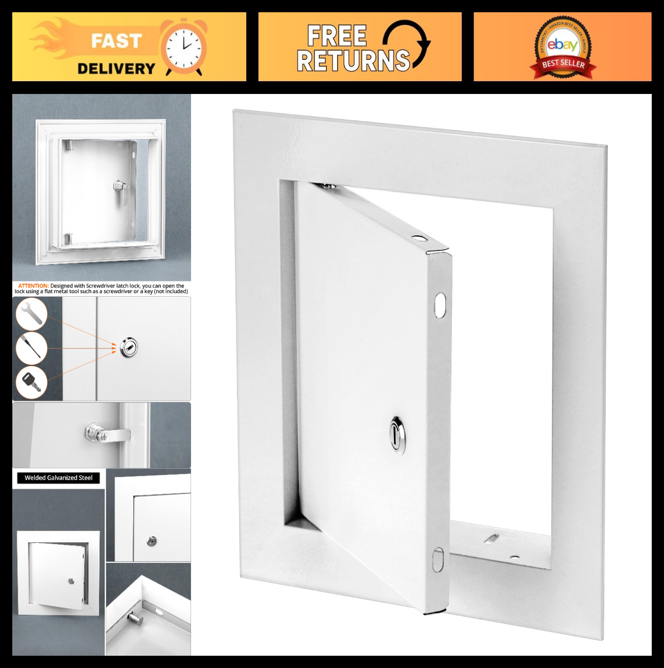 Aluminum Alloy Access Panel 6x6 Inch Service Shaft Door for Wall & Ceiling
