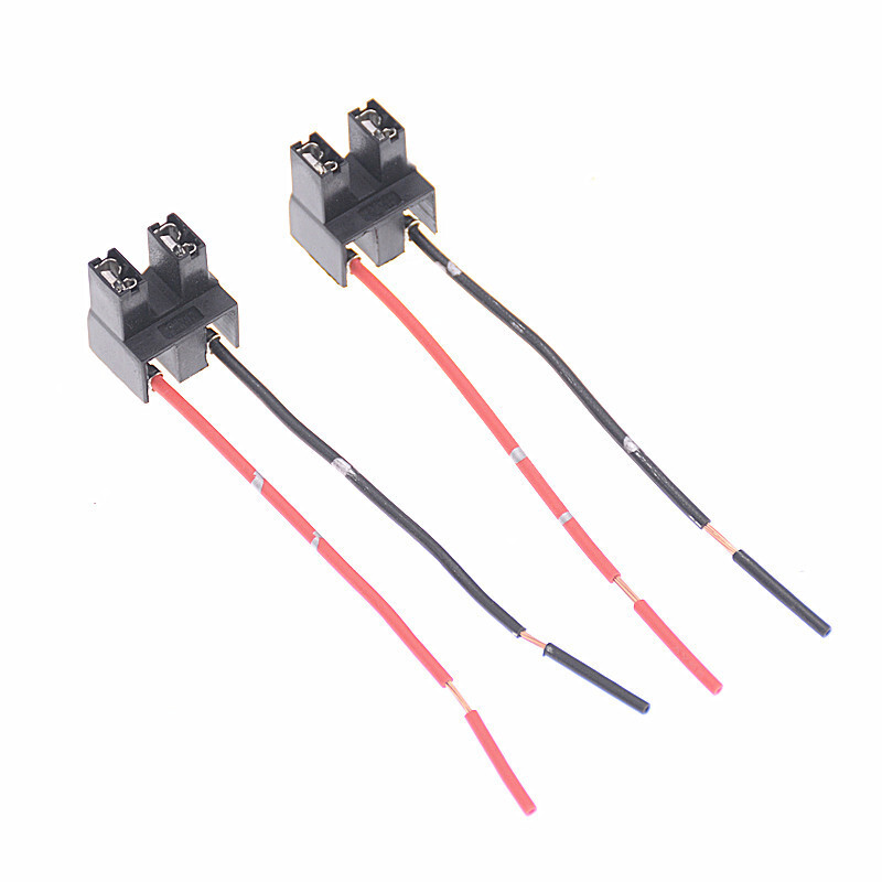 2pcs For Lamp Wire Pigtail Female H7 2 Harness Head Light Low Beam Socket Plug