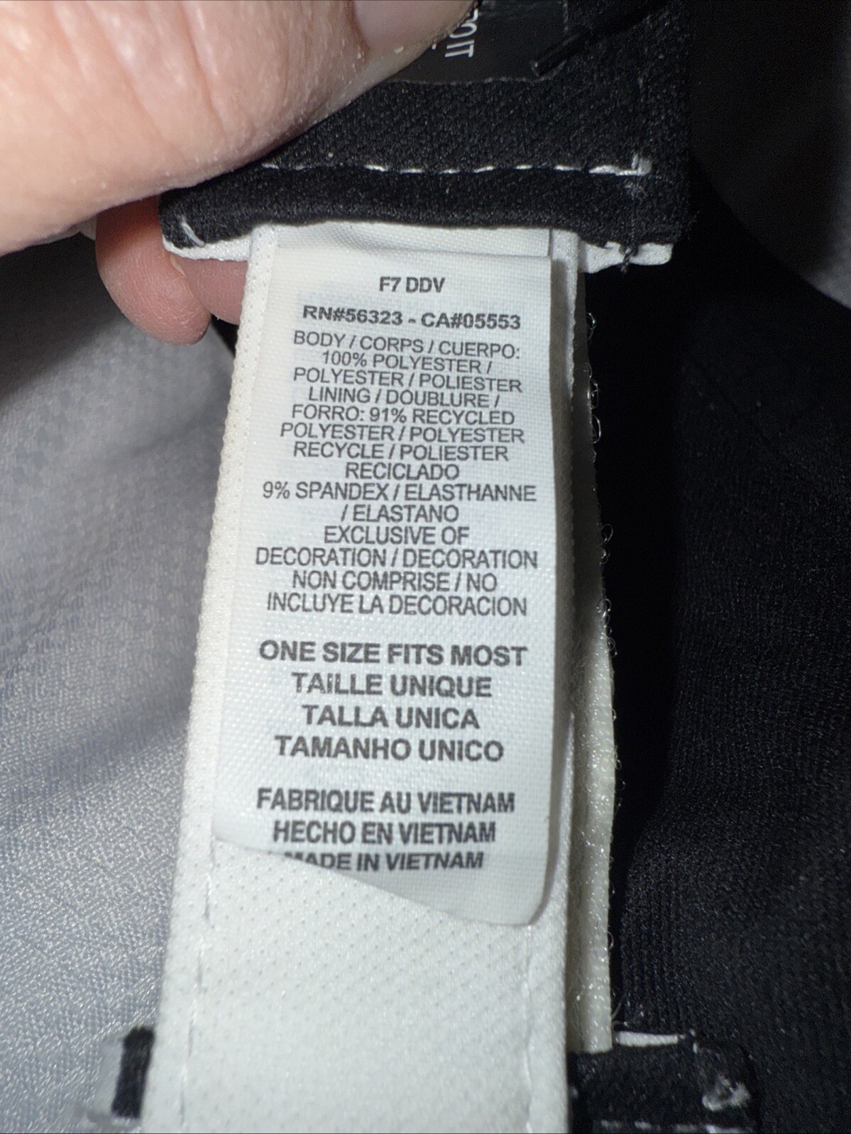 Nike White Visor w Black Swoosh and vented strap Hook Loop EUC
