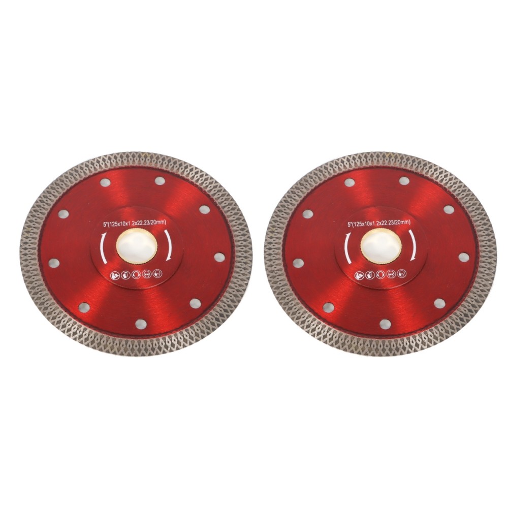 Labwork 2 Pack 5" Cutting Diamond Saw Blade Red For Porcelain Tile Marble Stone