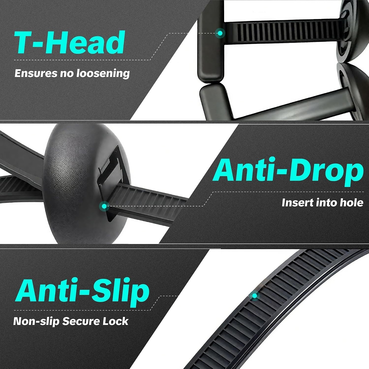 60 Count Nylon Cable Tie Buckles - Essential for Everyday Automotive Needs