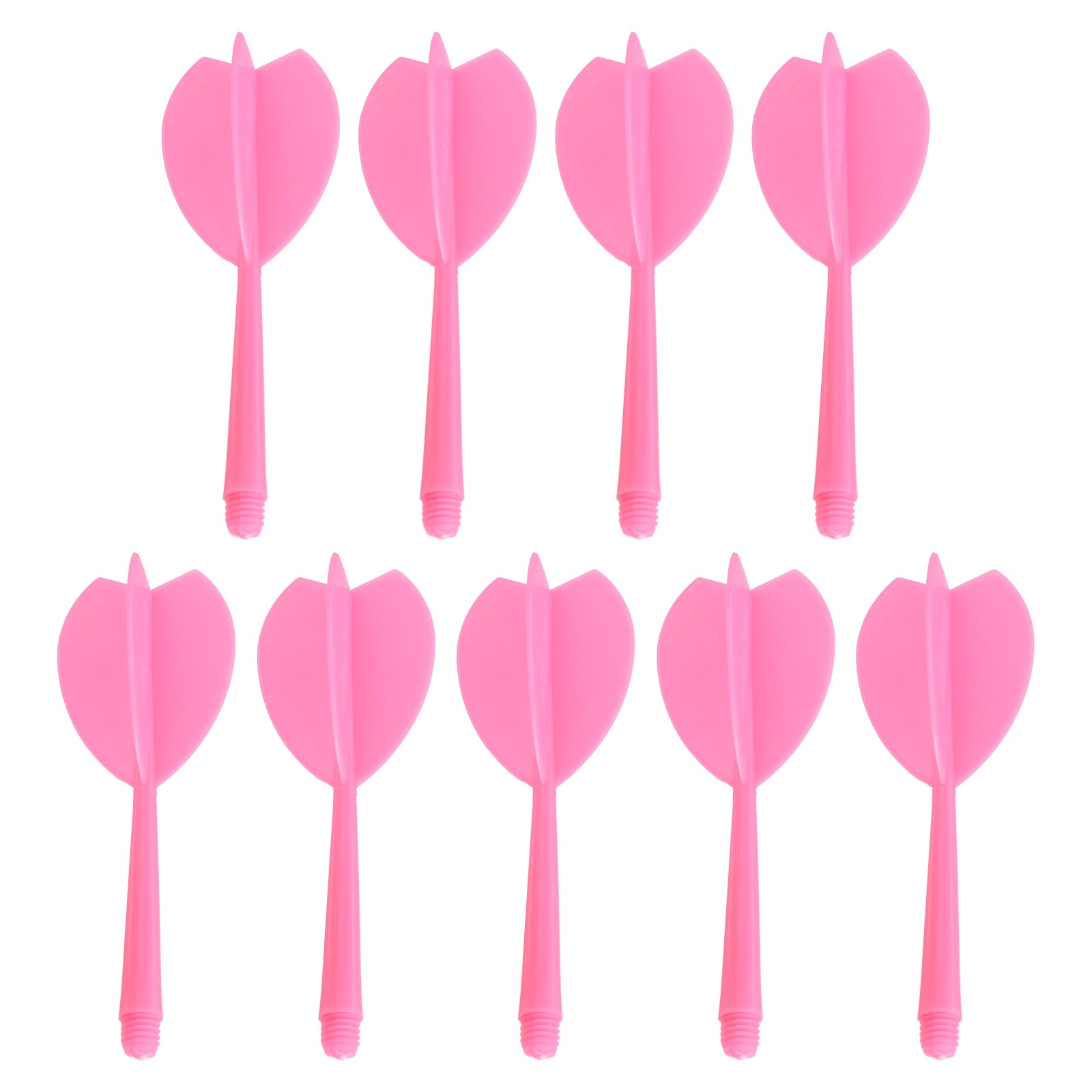 Integrated Dart Shaft & Flights, 9 Pack Plastic Dart Flight Set, Pink