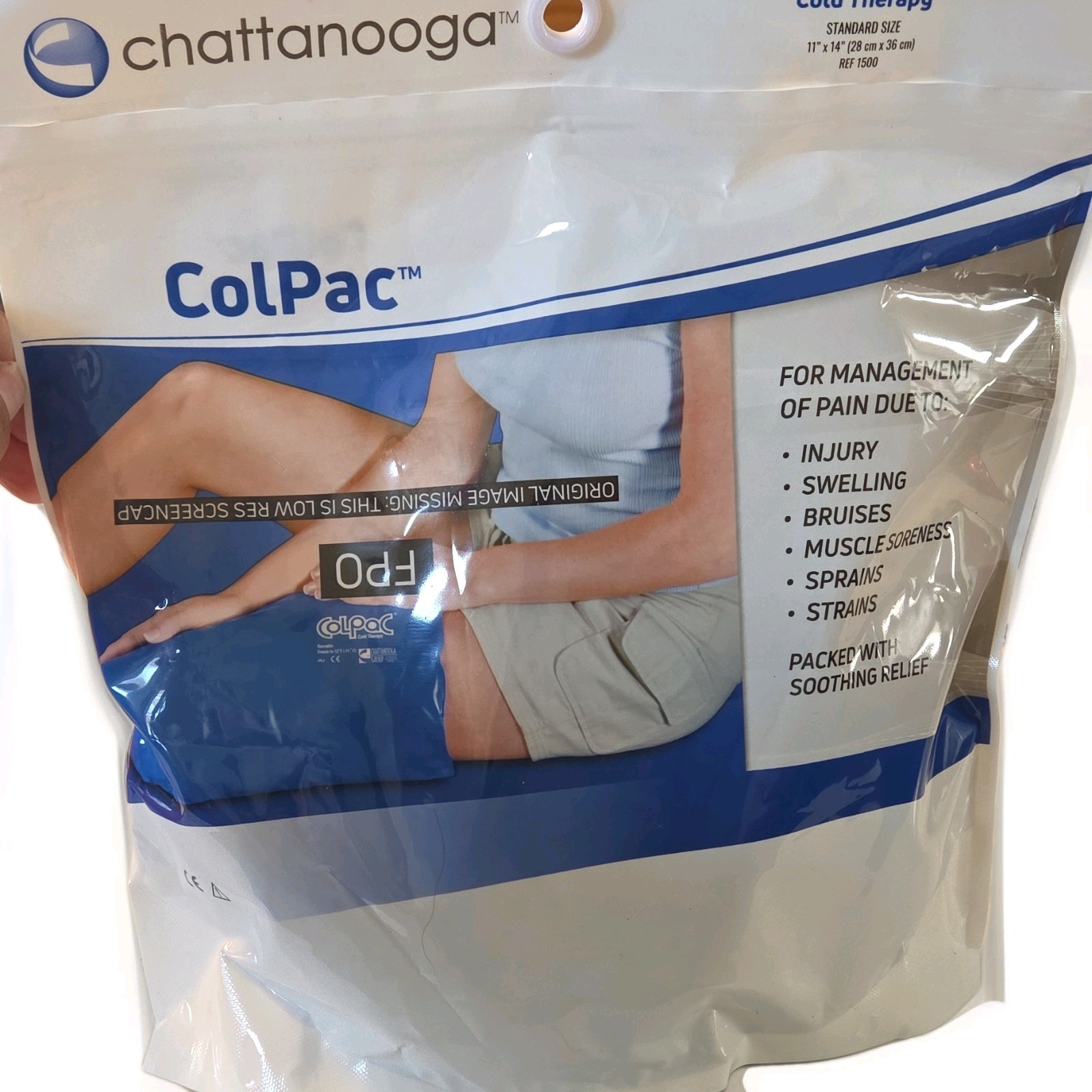 Chattanooga ColPac Reusable Cold Pack Blue 11"x14" ISO 13485 Injury Swelling