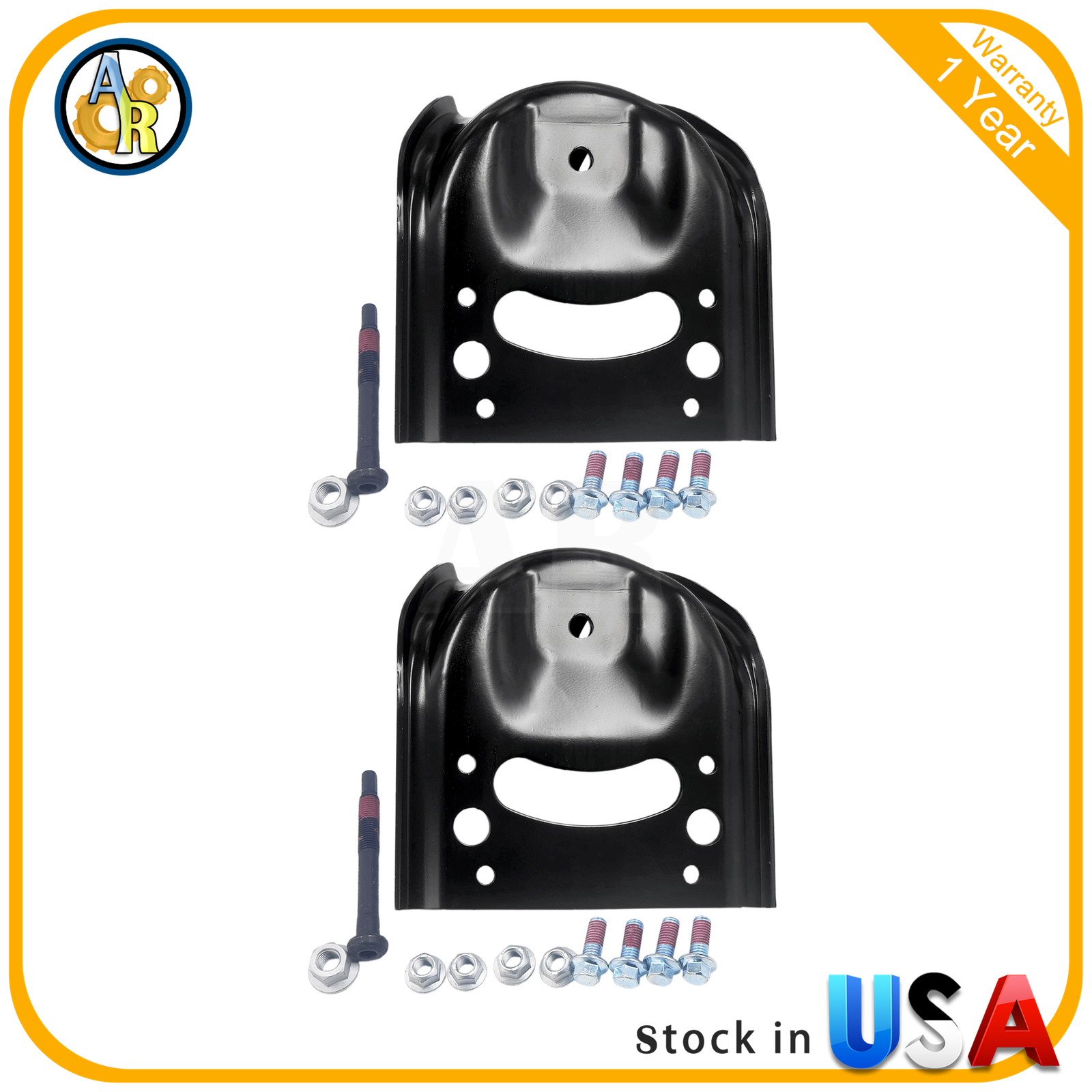 2pcs Rear Leaf Spring Shackle Hanger Lh / Rh for 1994-2002 Dodge Ram 2500 3500