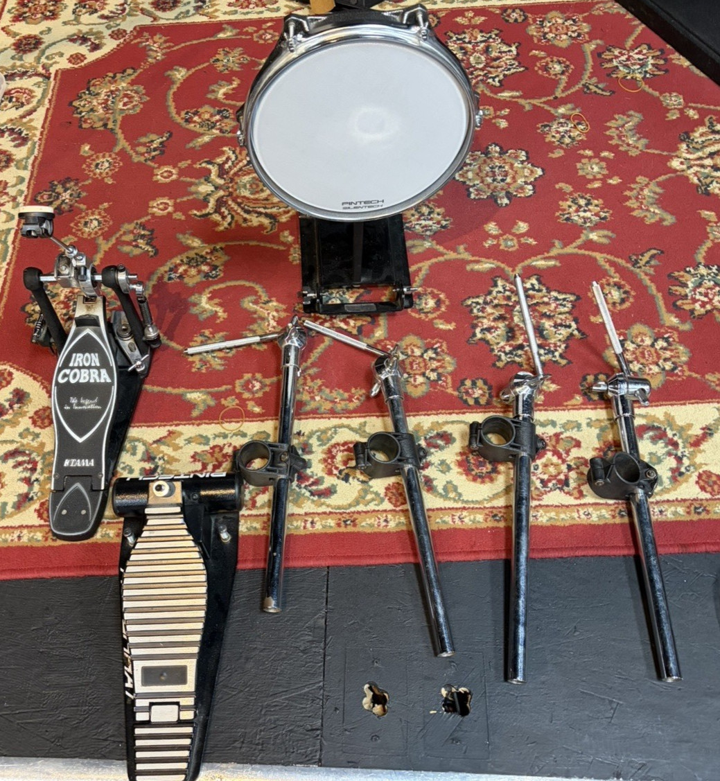4 Pintech ConcertCast ST 10", cables, mounts. CKV kick pad, Hyperhat, Iron Cobra