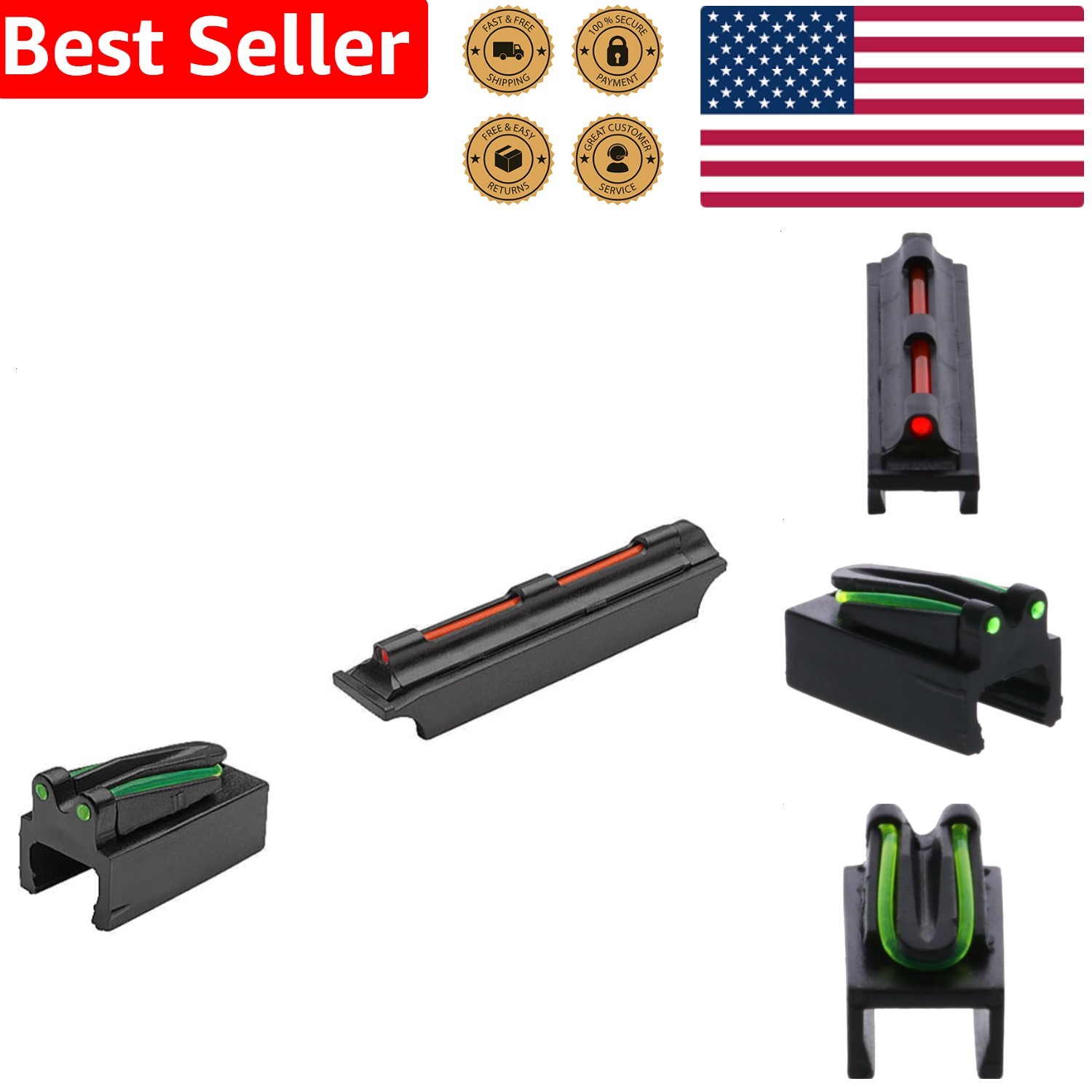 Magnum Gobble-Dot Xtreme Fiber Optic Shotgun Sight, Low Profile Hunting
