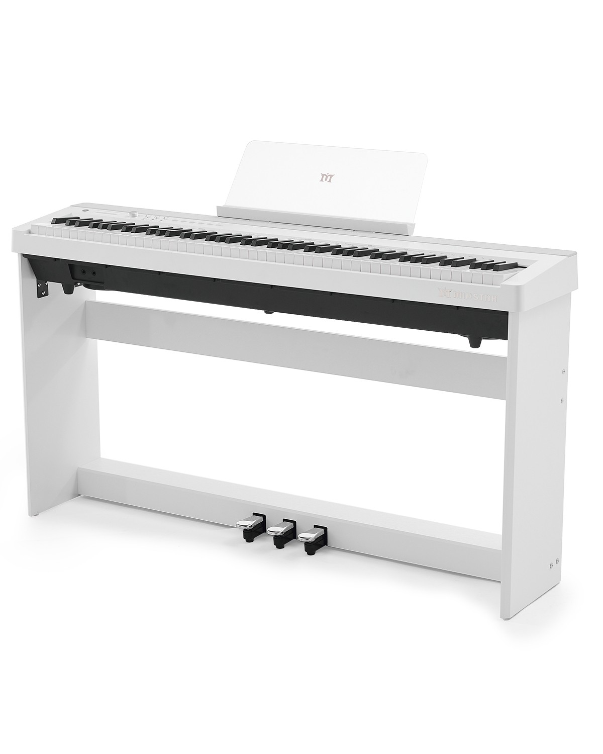 White 88 Key Fully Weighted Digital Piano Electric Keyboard Graded Hammer Action