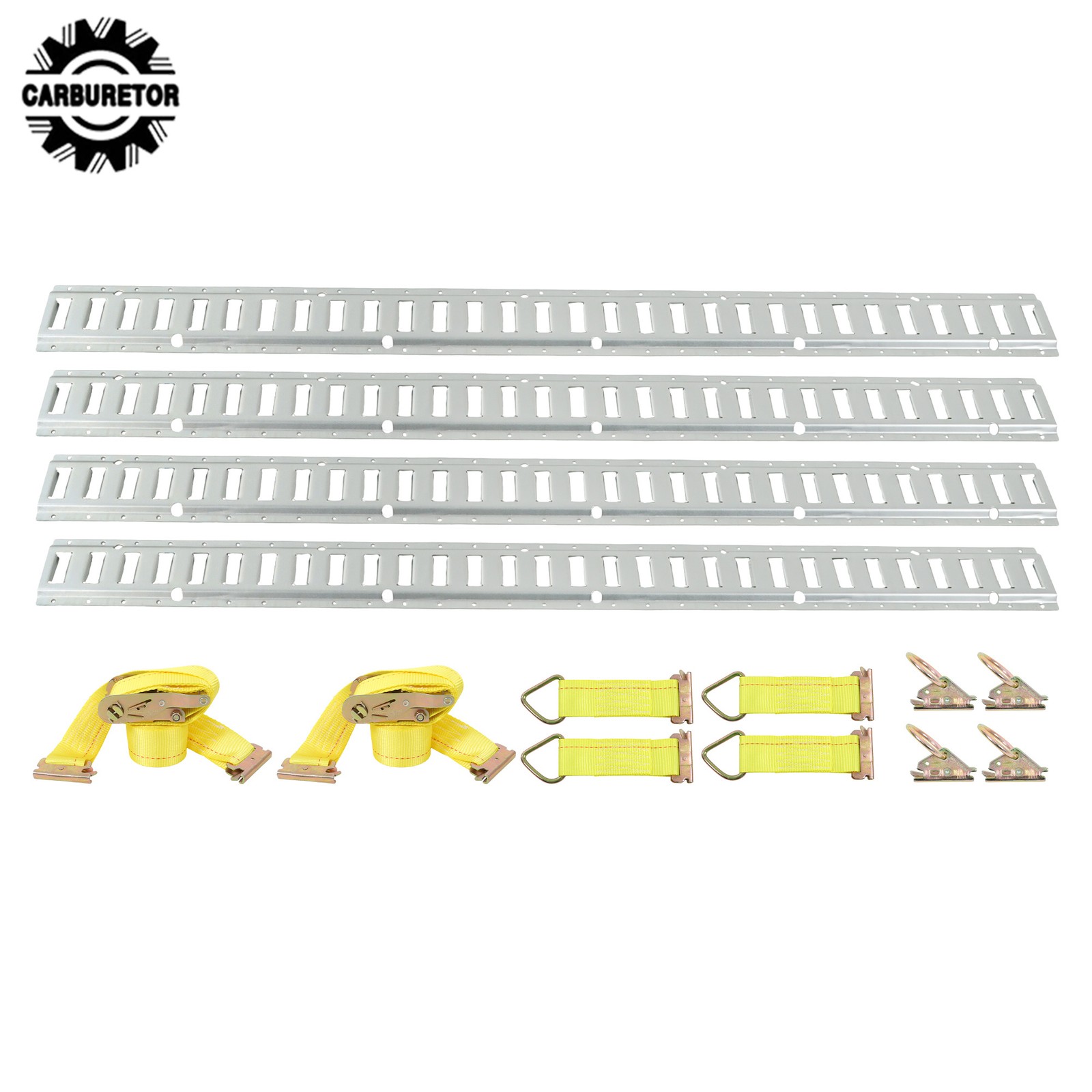 14 Pack 60" E Track Rail System With Accessories For Trucks Garages Trailers