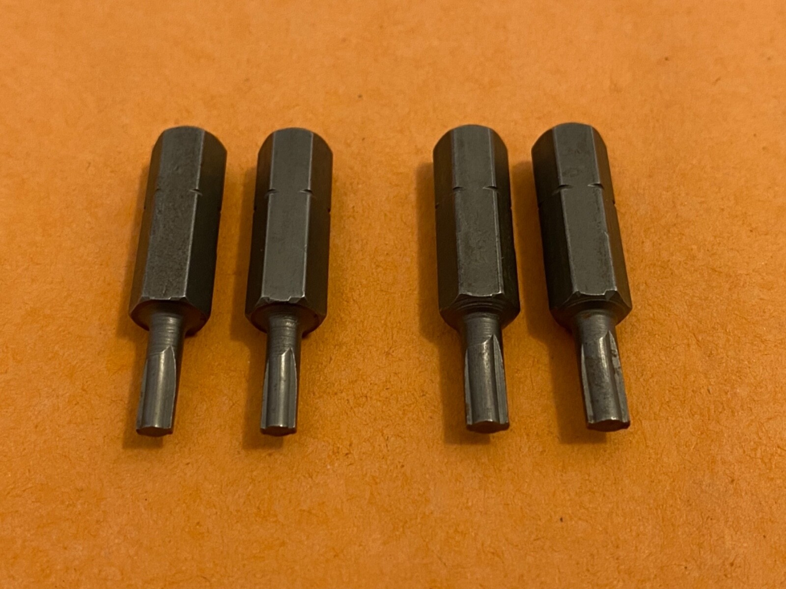 RARE (4) “TYPE A” CLUTCH HEAD INSERT BITS- 5/32” & 3/16” - NEW - FREE SHIPPING