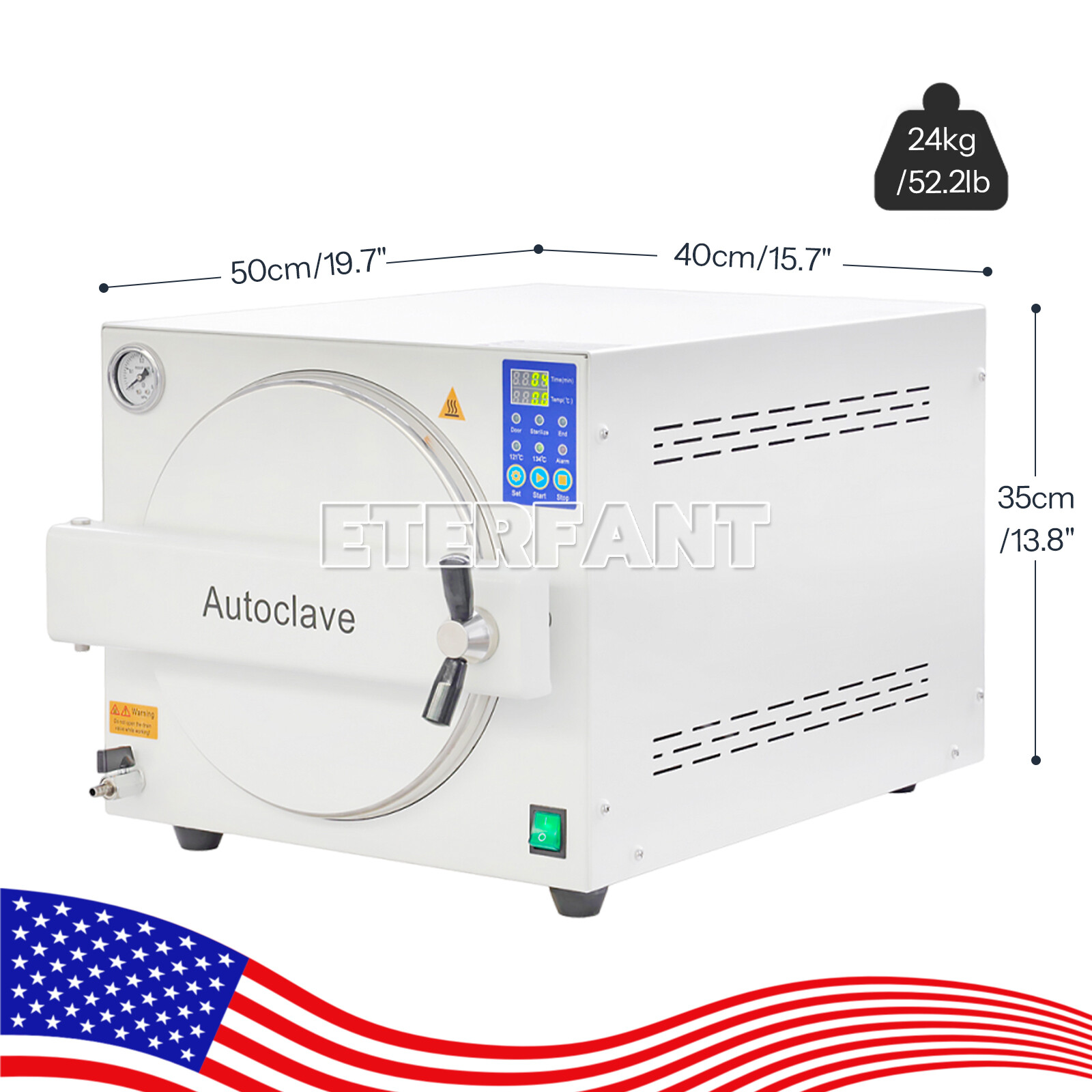 Dental 18/23L Autoclave Class B/N Steam Sterilizer/27L UV Sterilization Cabinet