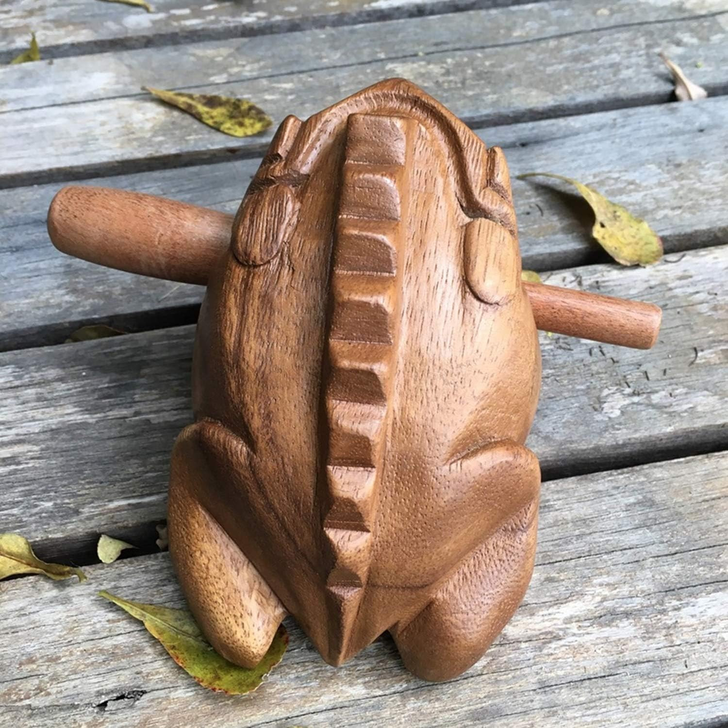 Extra Large 9" Wood Frog Guiro Rasp Percussion Instrument Tone Block Wooden Good