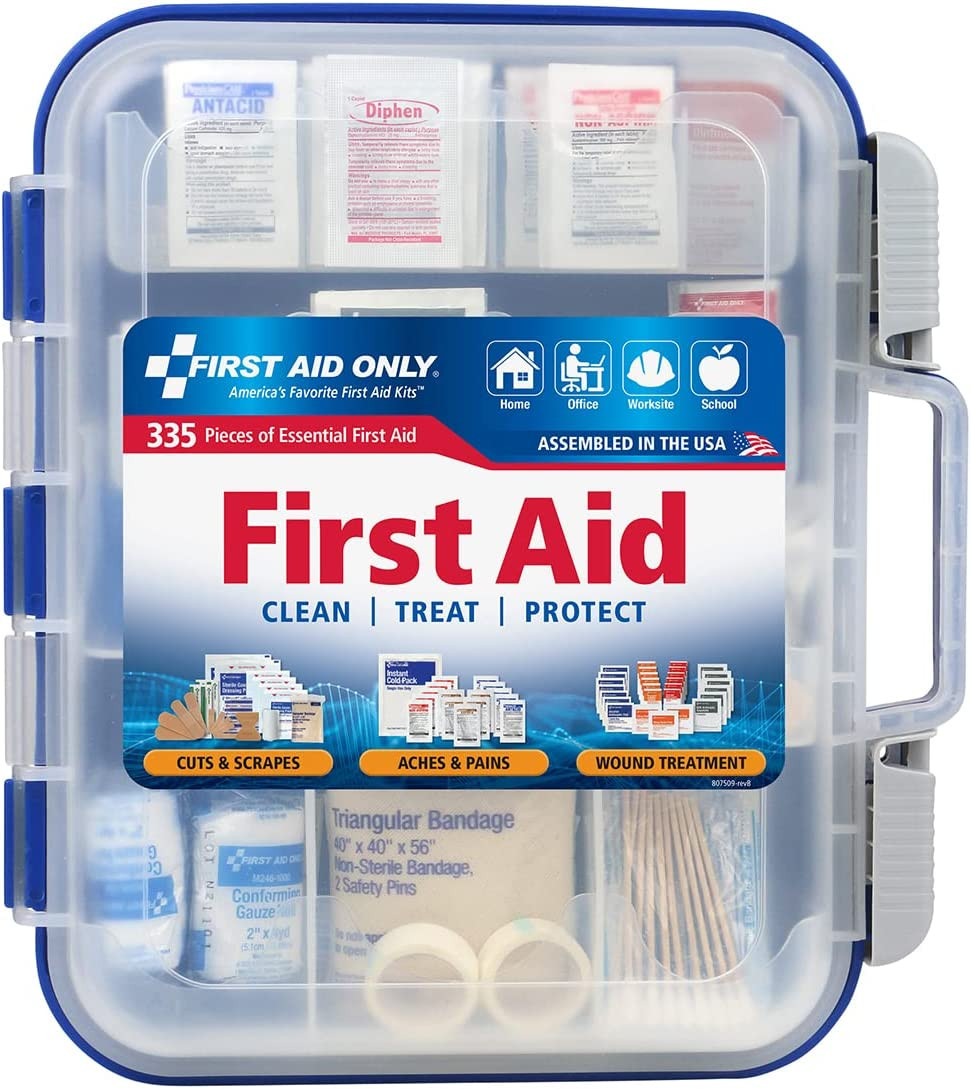 OSHA Compliant First Aid Kit 335 Piece Emergency Kit for Work Home Car