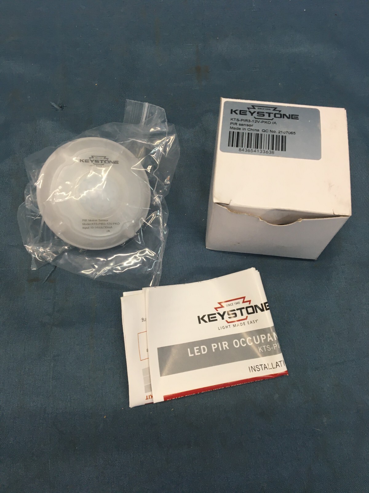 Keystone KTS-PIR3 Occupancy Motion Sensor 1 Minute Hold 3 Minute Standby Time