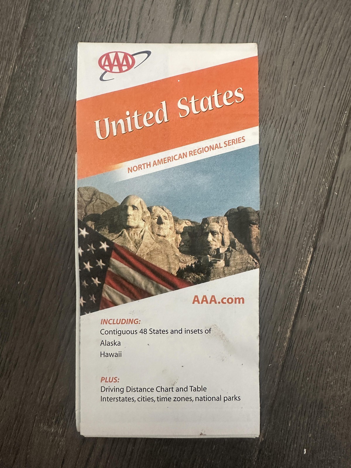 AAA United States Travel Road Map Contiguous 48 States Alaska Hawaii Folded