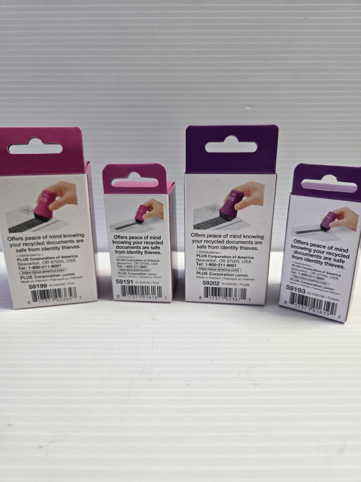 PLUS Guard Your ID Security Stamp 4 Pack Advanced & Advanced Wide Pink Purple...