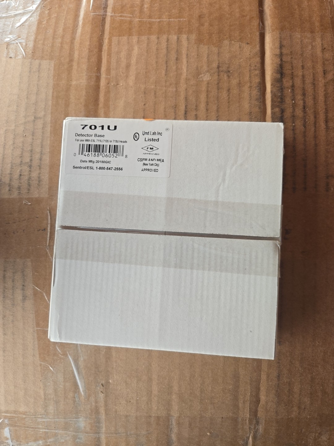 701U Detector Base For Sentrol ESL Detector Heads 711U 712U 713U New
