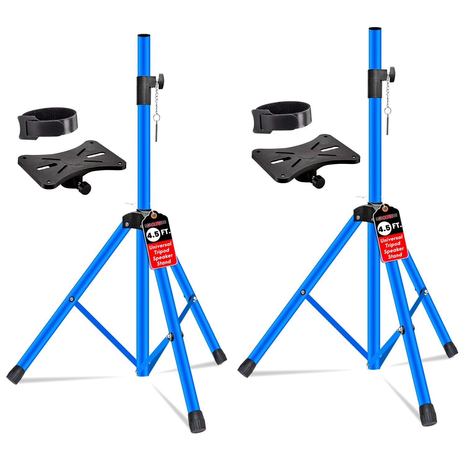 5Core Speaker Stand Pair Adjustable Tripod 54 Inch 132 lbs Capacity 35mm Mount
