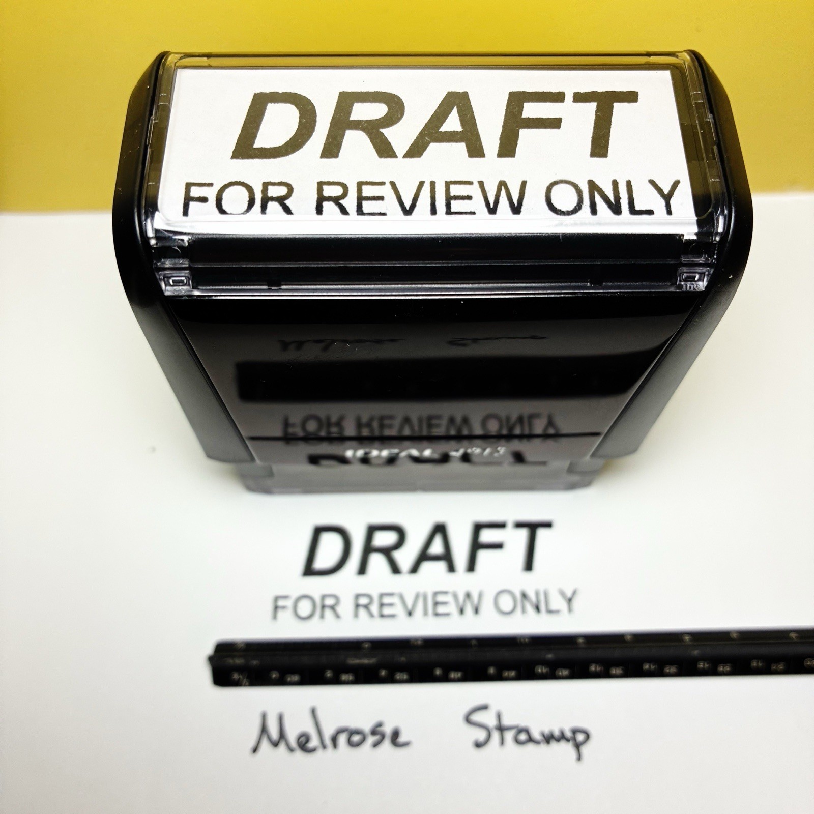 Draft For Review Only Rubber Stamp Black Ink Self Inking Ideal 4913