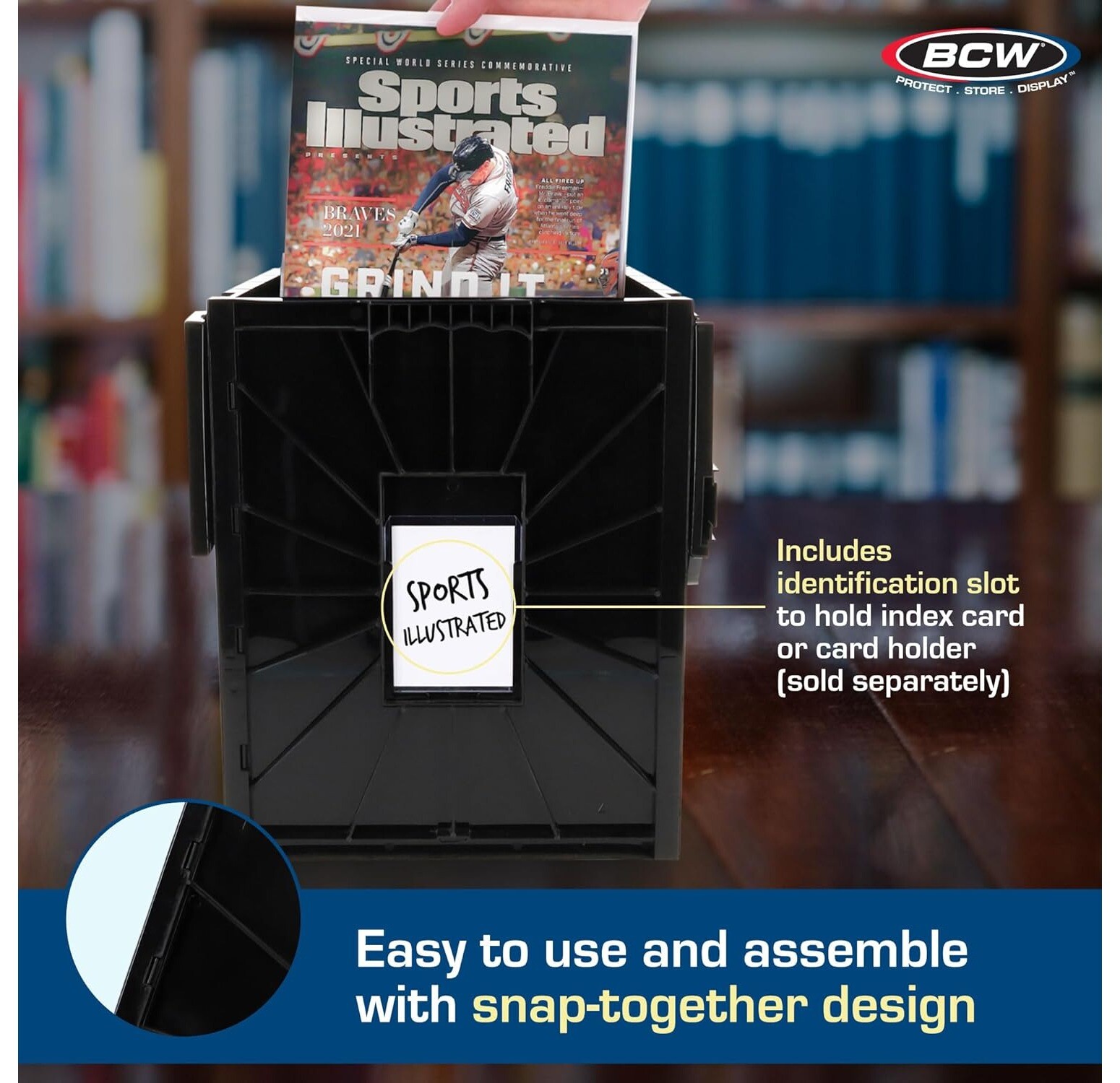Comic Bin, Black - Holds 150 Comics, Acid Free Storage and Organizer
