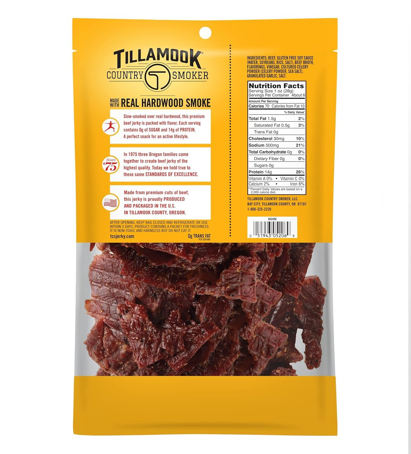 Keto Friendly Zero Sugar Beef Jerky, Original, 6.5 Ounce