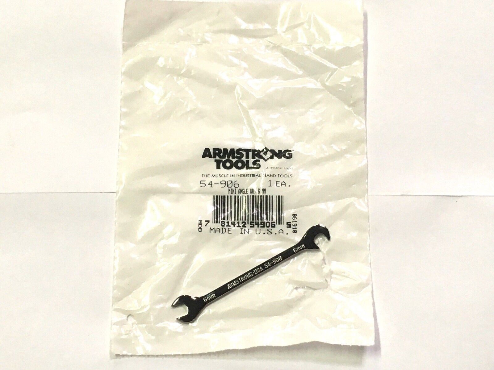 Armstrong 6mm Mini Angle Combination Open End Wrench 54-906 USA Made