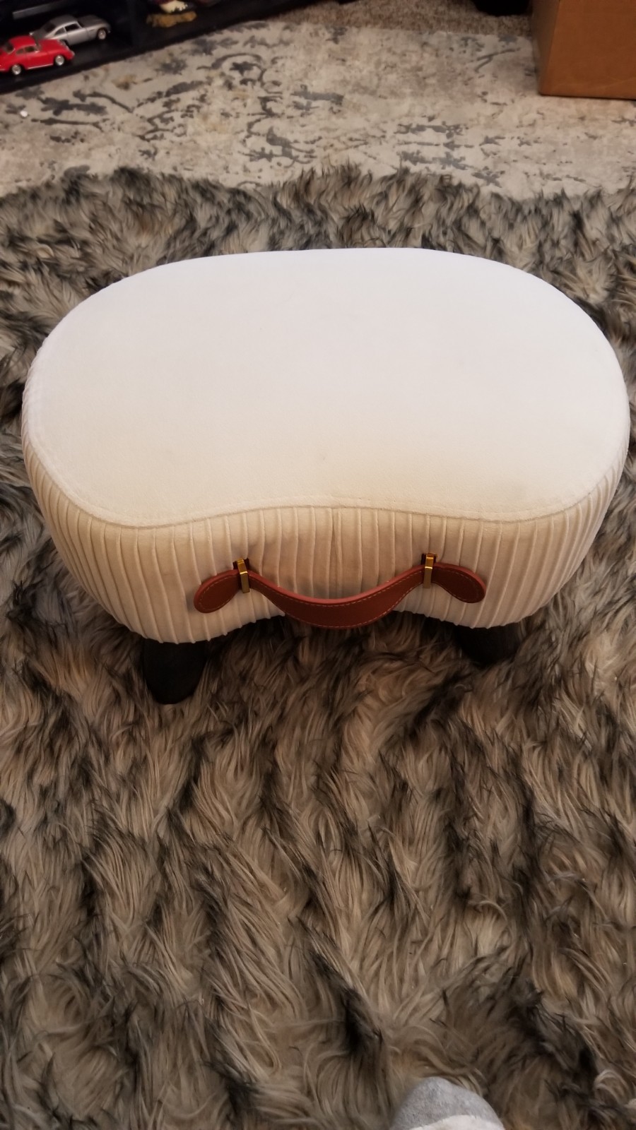 Lue Bona Foot Stool / Rest. Cream. Used. Pre-assembled.