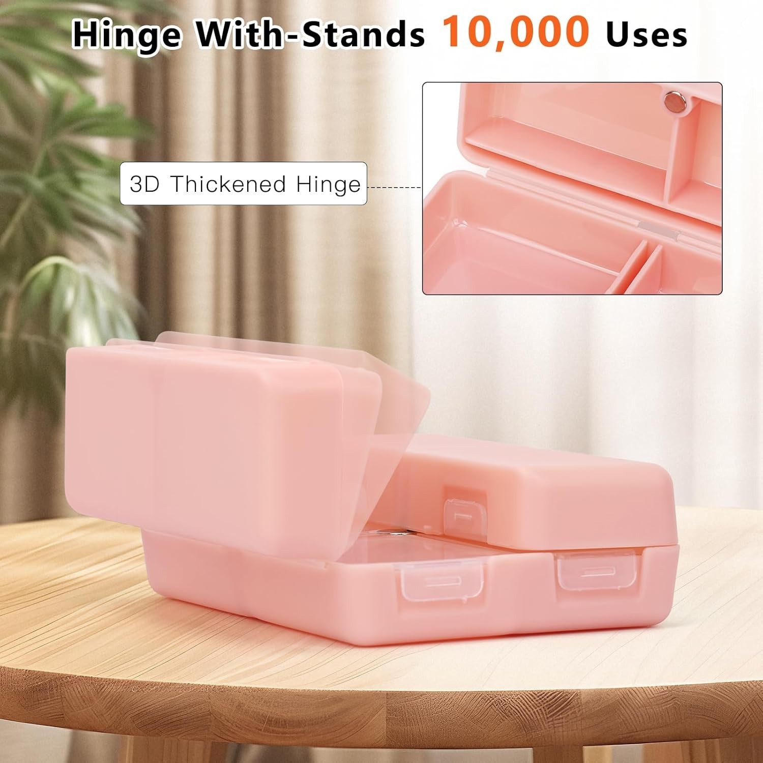 Compact Pink Folding Pill Box - 7 Compartments for Effortless Medication Storage