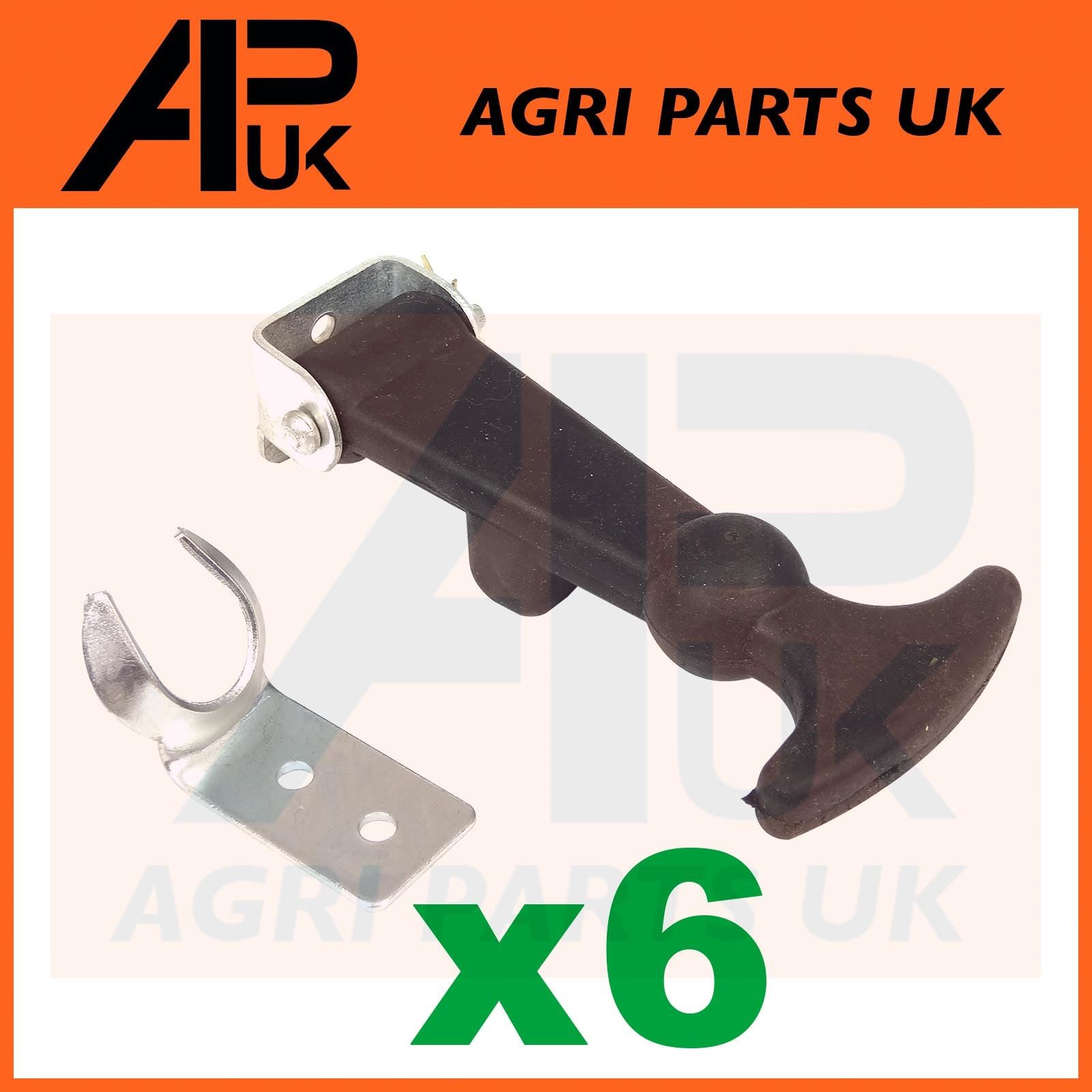 6x Rubber Bonnet Boot Fastener Catch Pull Strap Pannel Hook Tractor Lorry Boat