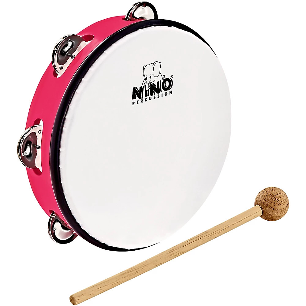 Nino ABS 8" Tambourine Strawberry Pink