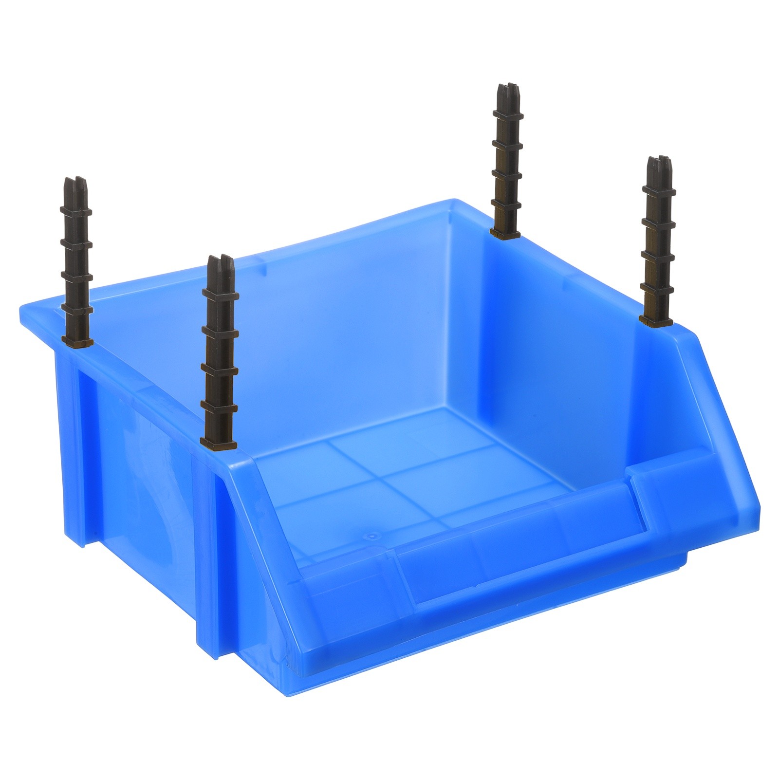 Plastic Shelf Bins 5.9" x 5.7" x 3" Wall Mounted Storage Bins, Blue