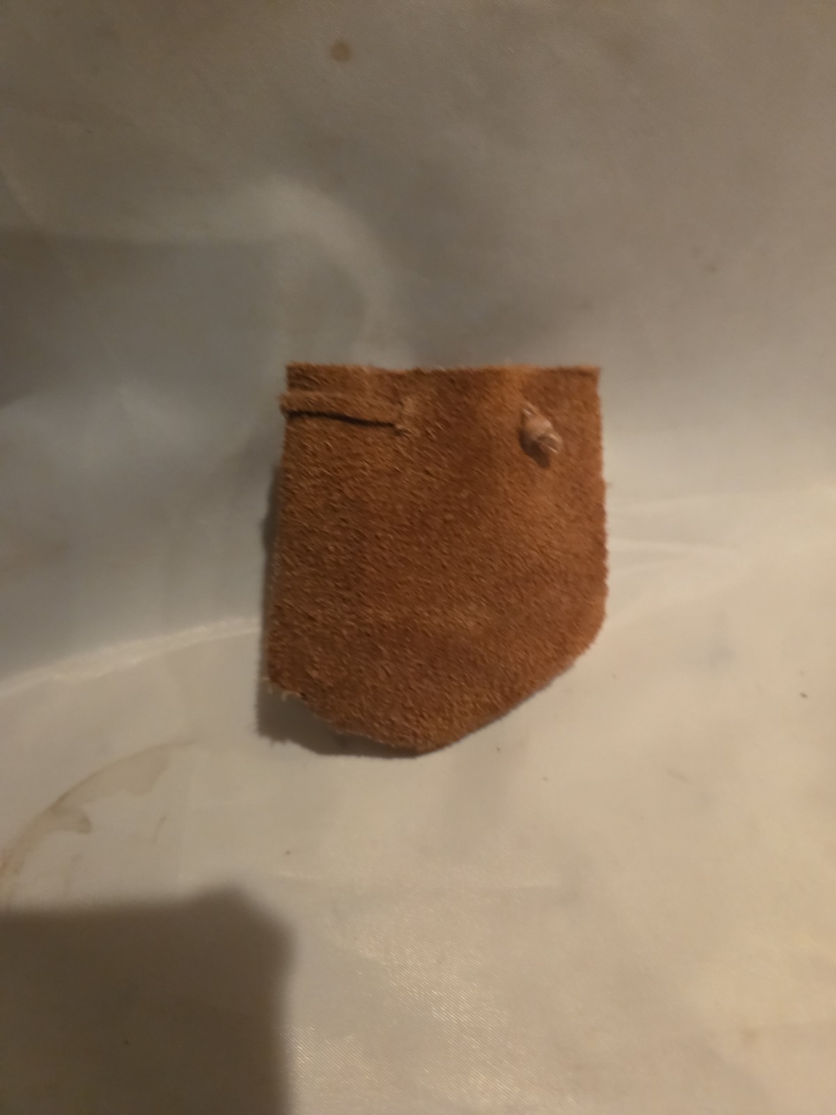 Brown Leather Pouch w/ Cord NEW - 2x3" Suede Medicine Bag