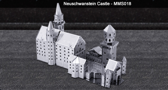 Metal Earth Neuschwanstein Castle 3D Metal  Model + Tweezer  010183