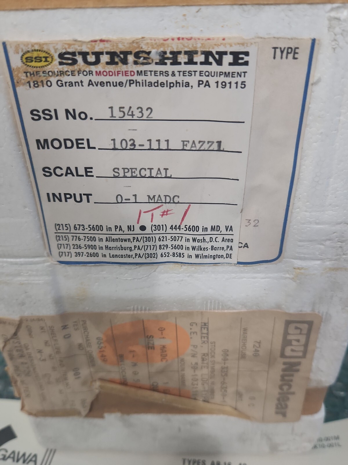 🚨Yokogawa 103-111-FAZZ1 Panel Board Meter ||⚡️🇺🇸 SHIP