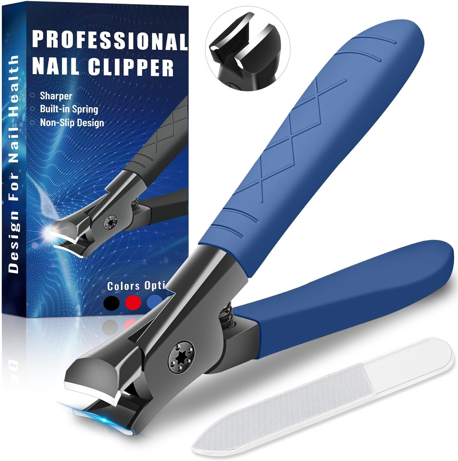 Professional Ultra Sharp Nail Clippers for Thick Finger & Toenails - Long Han...