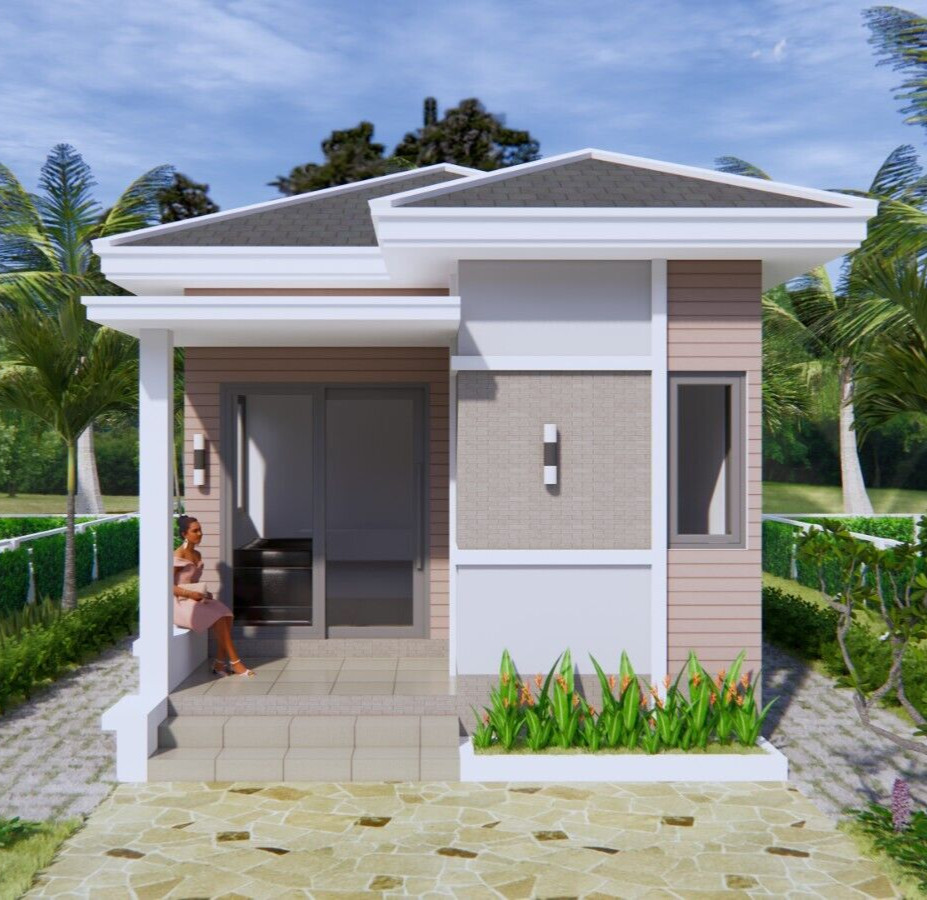 15x25 Feet Small House Plan 4.5x7.5 Meter 1 Bed 1 Bath PDF & (A4 Printed Plans)