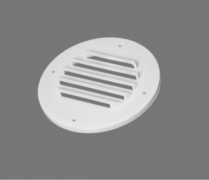 RV Battery Box Outside Vent Polar White 4-1/2"  Plastic - Camper - Motorhome