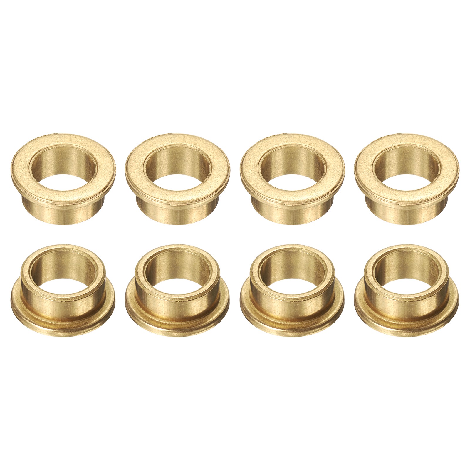 8 Pcs 12x16x8mm Flange Sleeve Bearings Self-Lubricating Sintered Bronze Bushings