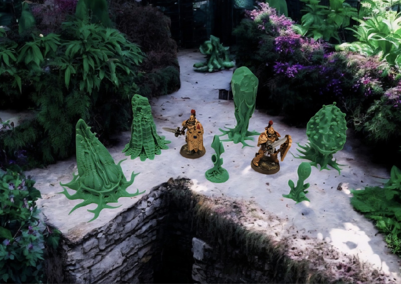 3D Printed Tabletop War Terrain Alien Plants Set E Perfect For 40K / Kill Team