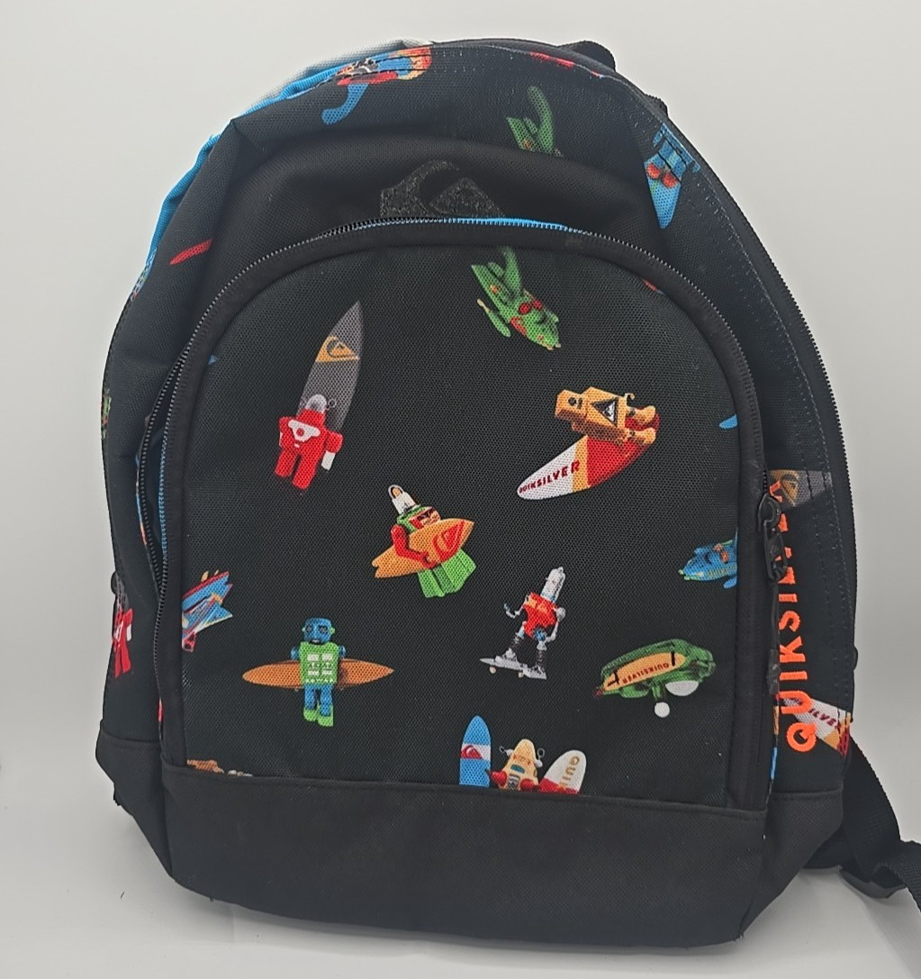 Rare Quiksilver MINI Backpack with Robots and Surfboards
