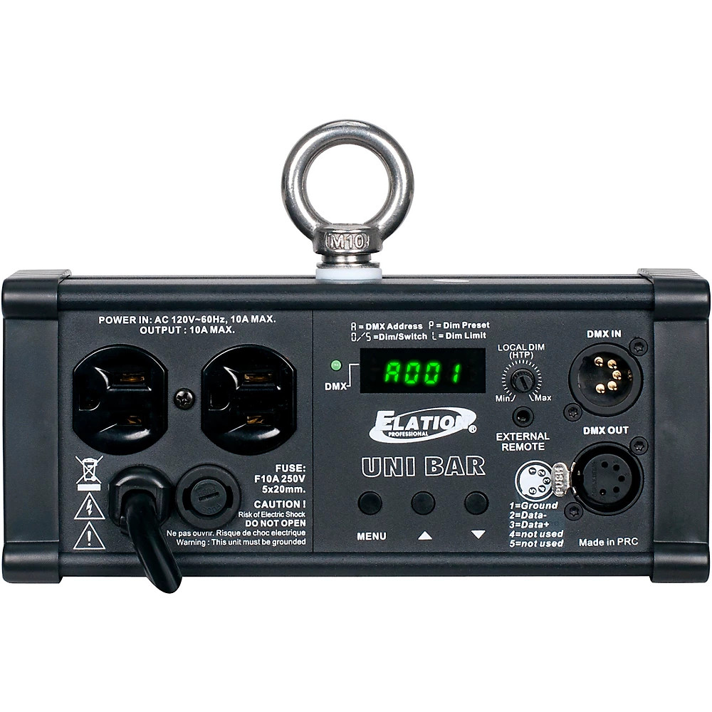 Elation Uni Bar Dimmer Pack 10 Amp 5pin XLR DMX INOUT