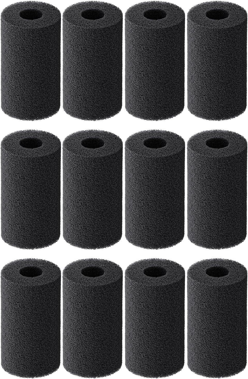 12 Pack Pre-Filter Sponge, Aquarium Filter Sponge 0.8" Intake Sponge Foam Roll f