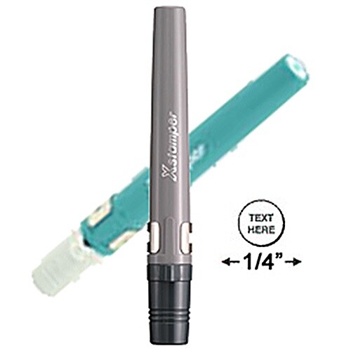XSTAMPER N06 - ROUND PRE INKED STAMP - 1 LINE 1/4"- TEXT ONLY -