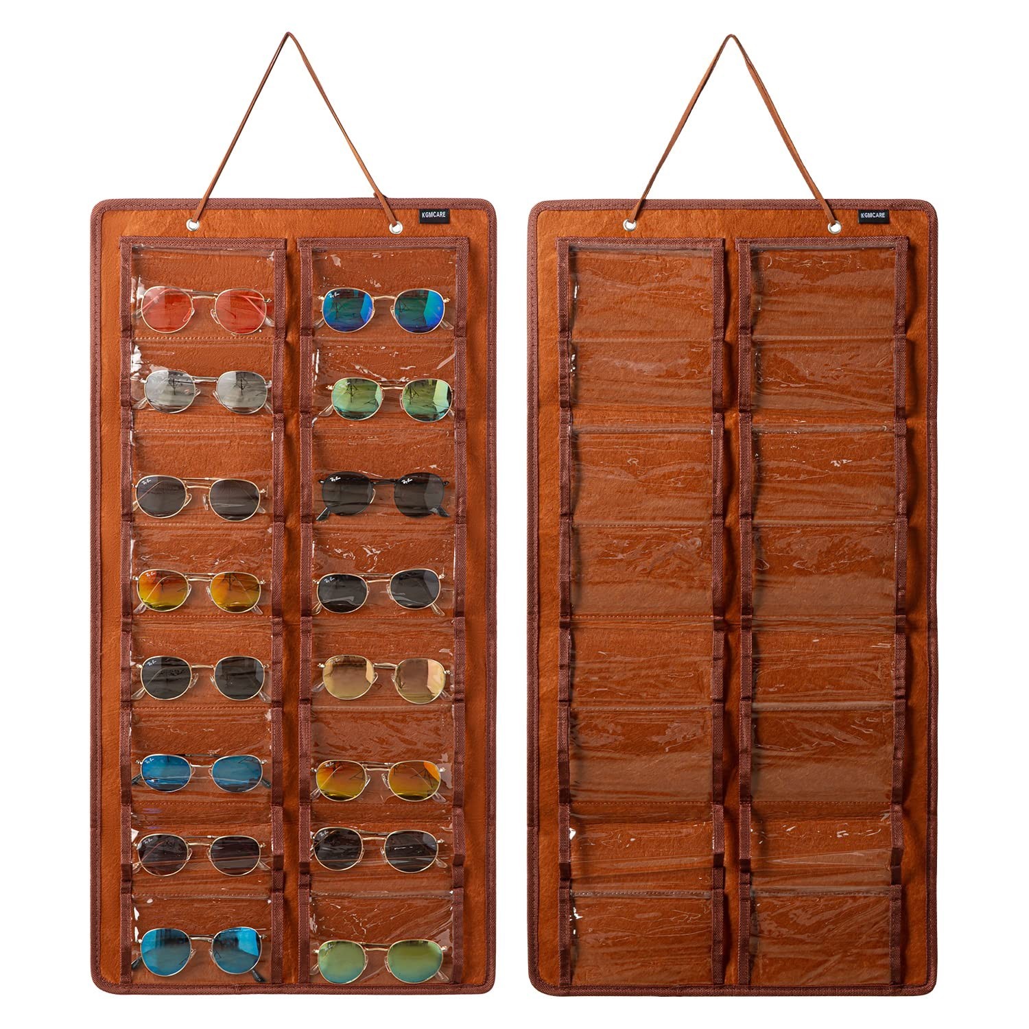 Sunglasses Organizer Storage - 16 Slots Glasses Storage Wall Pocket Display H...