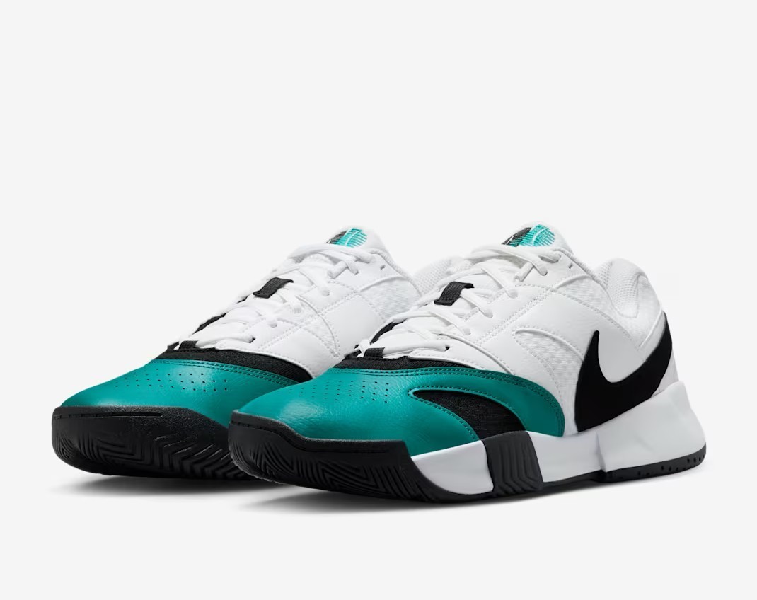 Nike Court Lite 4 Tennis Pickleball Shoes White Green Black Sz 12 FD6574-104 New