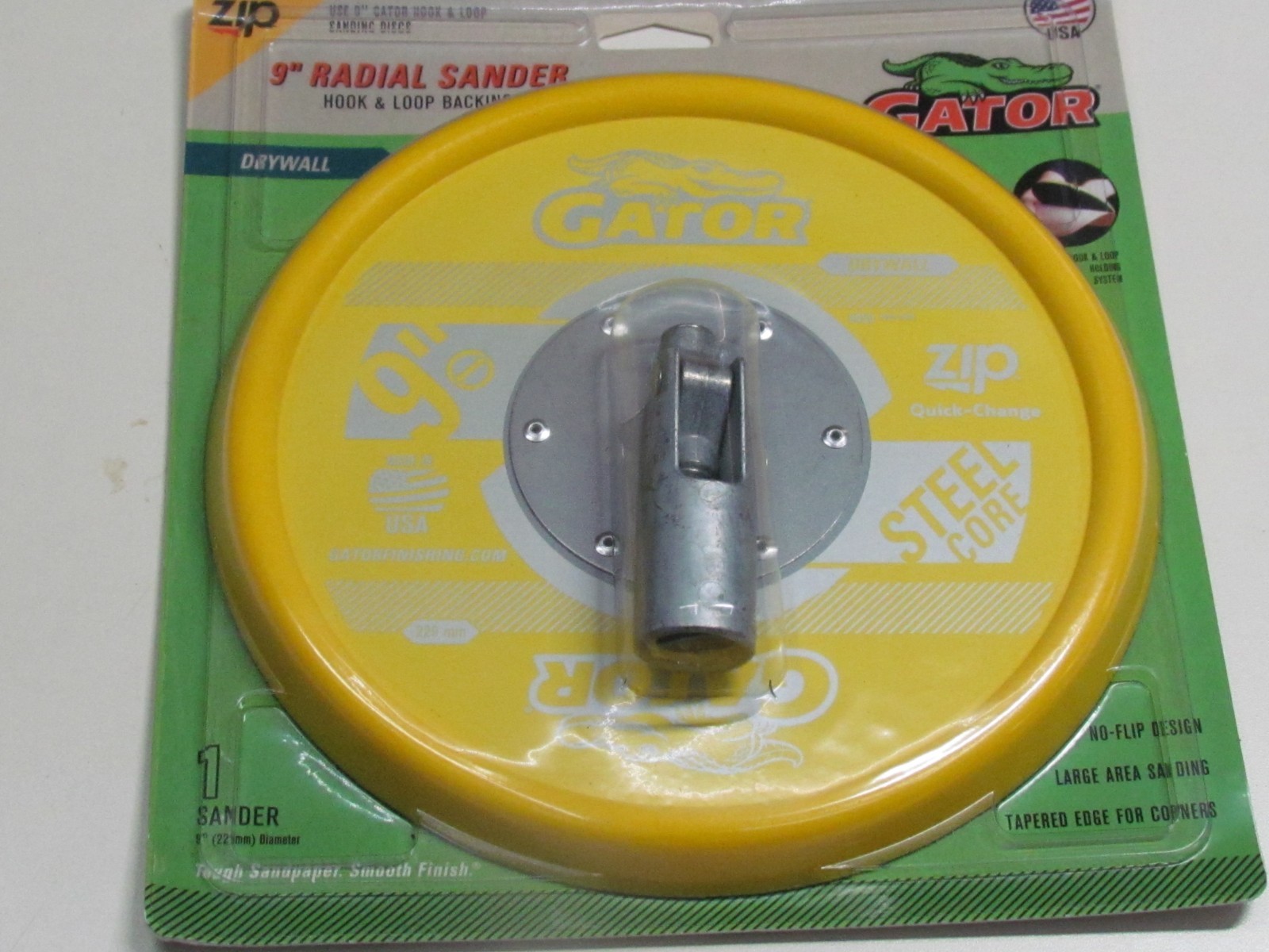 9 Inch Radial Drywall Sander Hook & Loop Backing Tapered Edge For Corners #6459
